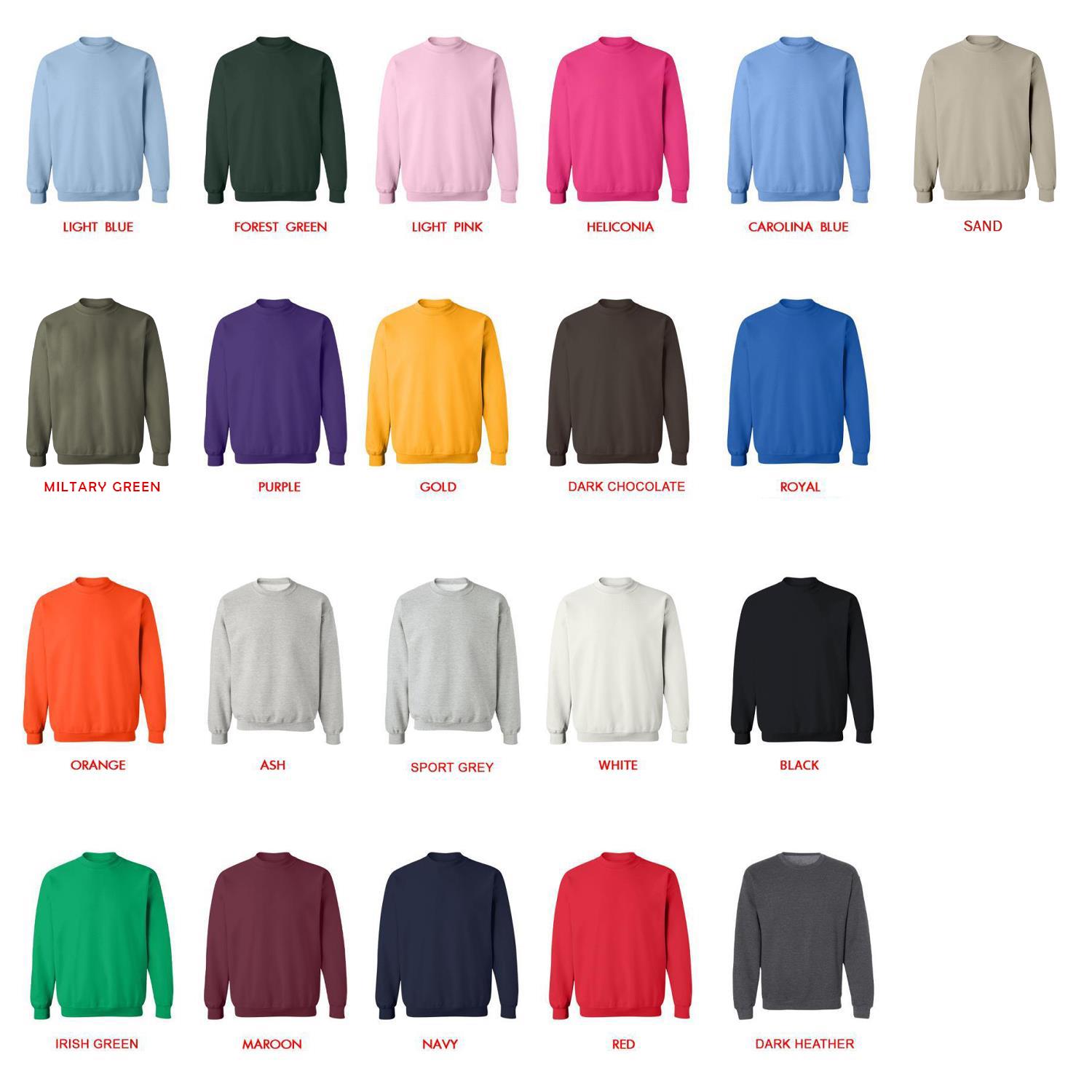 sweatshirt color chart - Black Pink AU Store