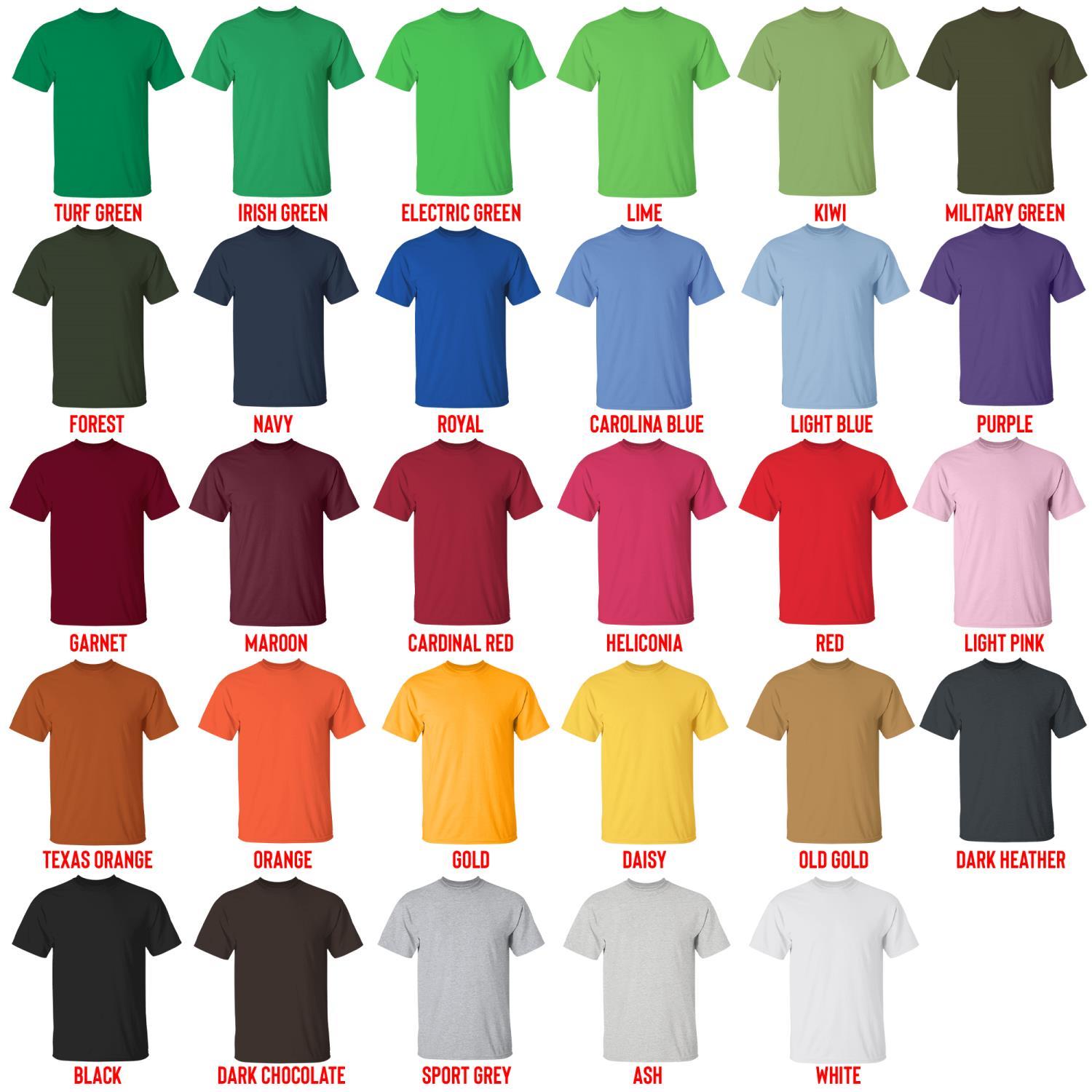 t shirt color chart - Black Pink AU Store