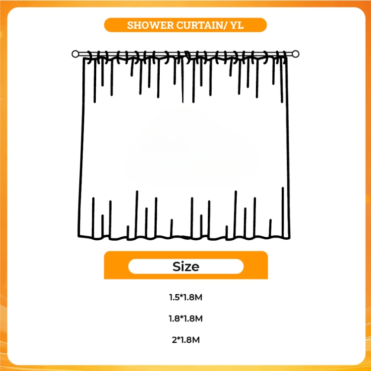 3D shower curtain - Black Pink AU Store