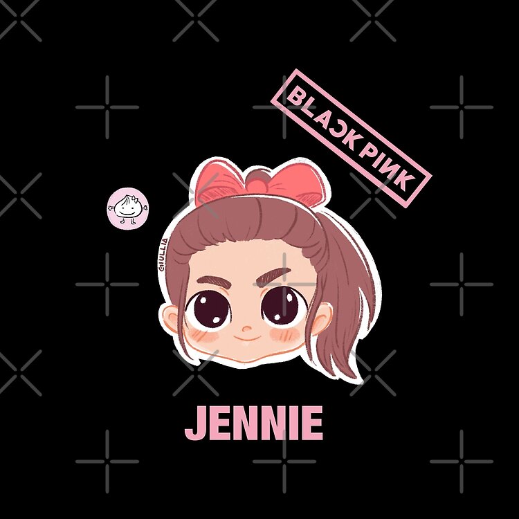 Black Pink Jennie Fanart Tote Bag - Image 2