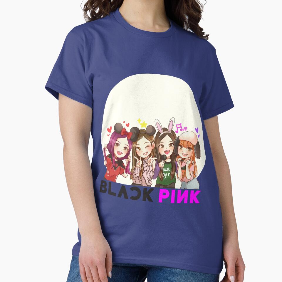 Black Pink Chibby Team T-shirt - Image 4