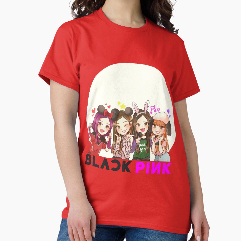 Black Pink Chibby Team T-shirt - Image 5