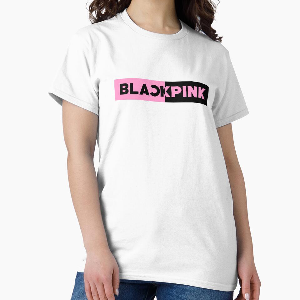 Blackpink Logo Pink Rectangle T-shirt