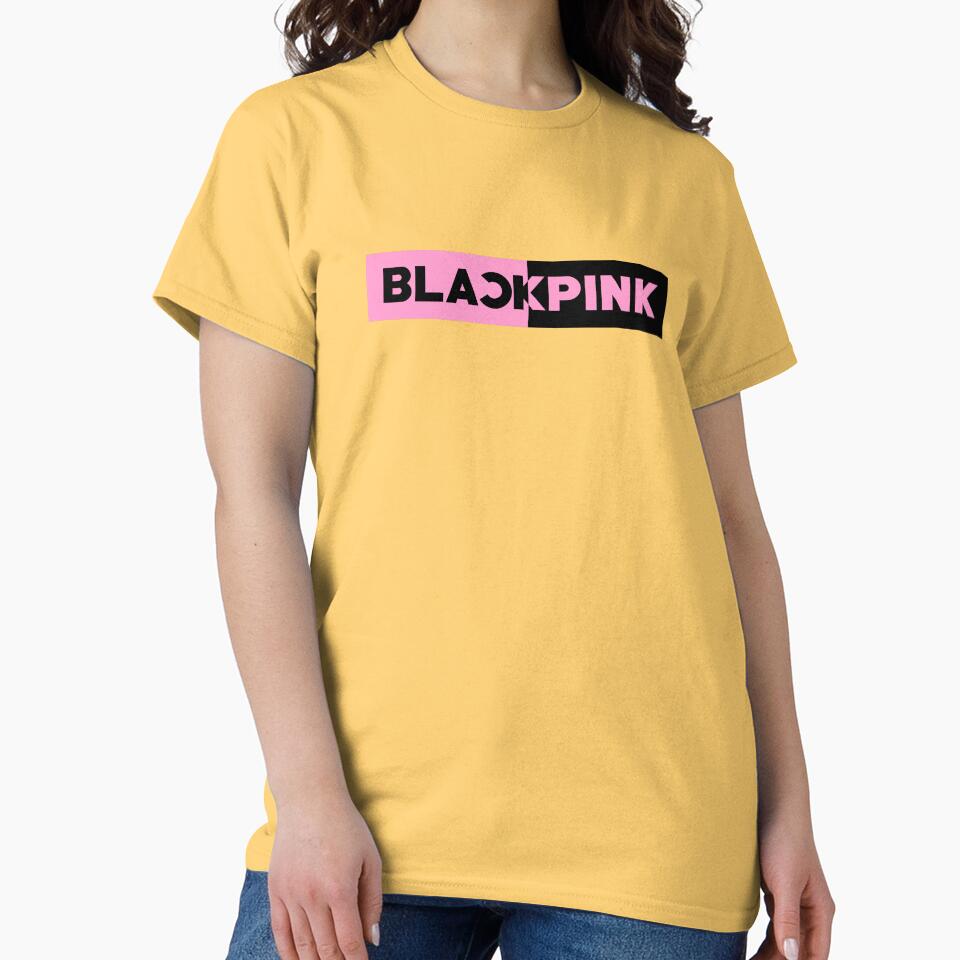 Blackpink Logo Pink Rectangle T-shirt - Image 6
