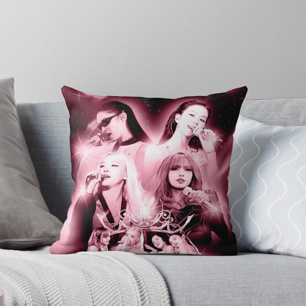 Kpop Queens Blackpink Poster Throw Pillow
