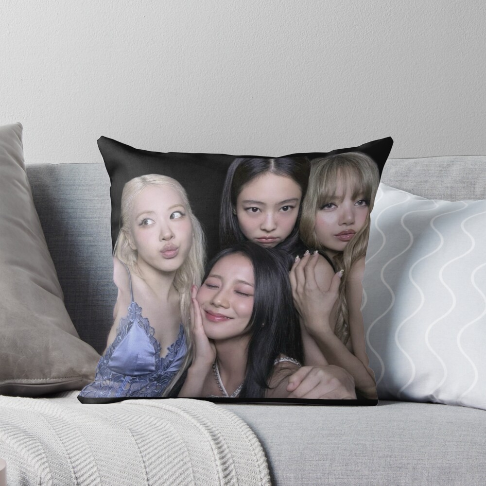 Blackpink Jennie Rose Jisoo Lisa Merch Throw Pillow